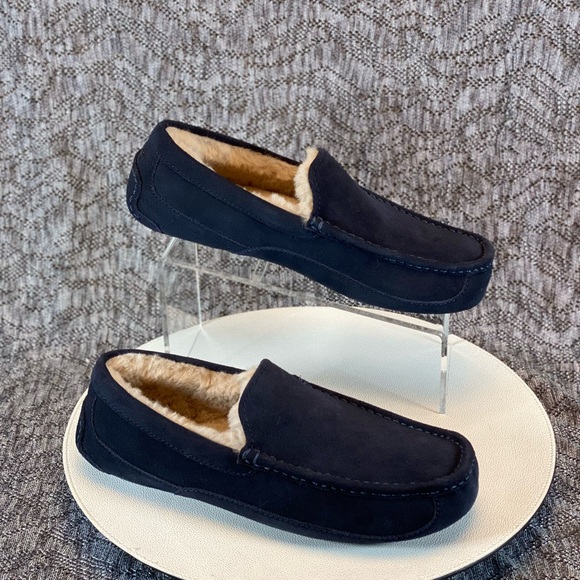 UGG Ascot Slipper Men's 10 - True Navy Suede - Picture 3 of 10